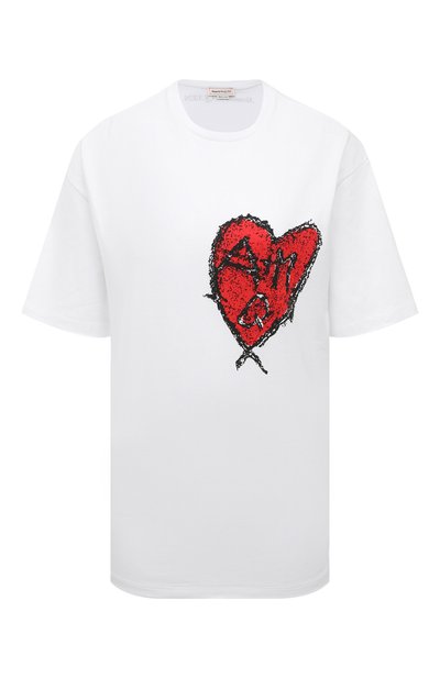 Женская хлопковая футболка ALEXANDER MCQUEEN, арт. 711384/QZAGQ