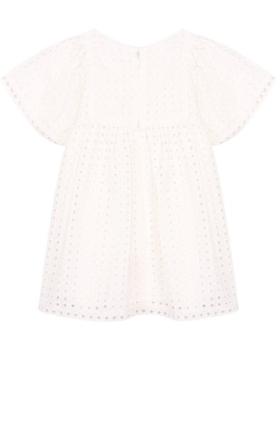 Хлопковое мини-платье с перфорацией CHLOÉ, арт. C12677/2A-5A, фото 2