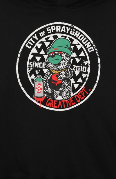 Хлопковое худи SPRAYGROUND, арт. SPY1514GBLK/CREATIVE DEPT. PERFECT H00DIE BLK, фото 3