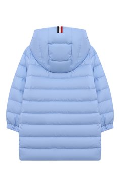 Детского пуховая куртка MONCLER голубого цвета, арт. H1-951-1C000-06-53333/9-12M | Фото 2 (Материал внешний: Синтетический материал; Кросс-КТ НВ: Куртки; Материал утеплителя: Пух и перо; Материал подклада: Хлопок)