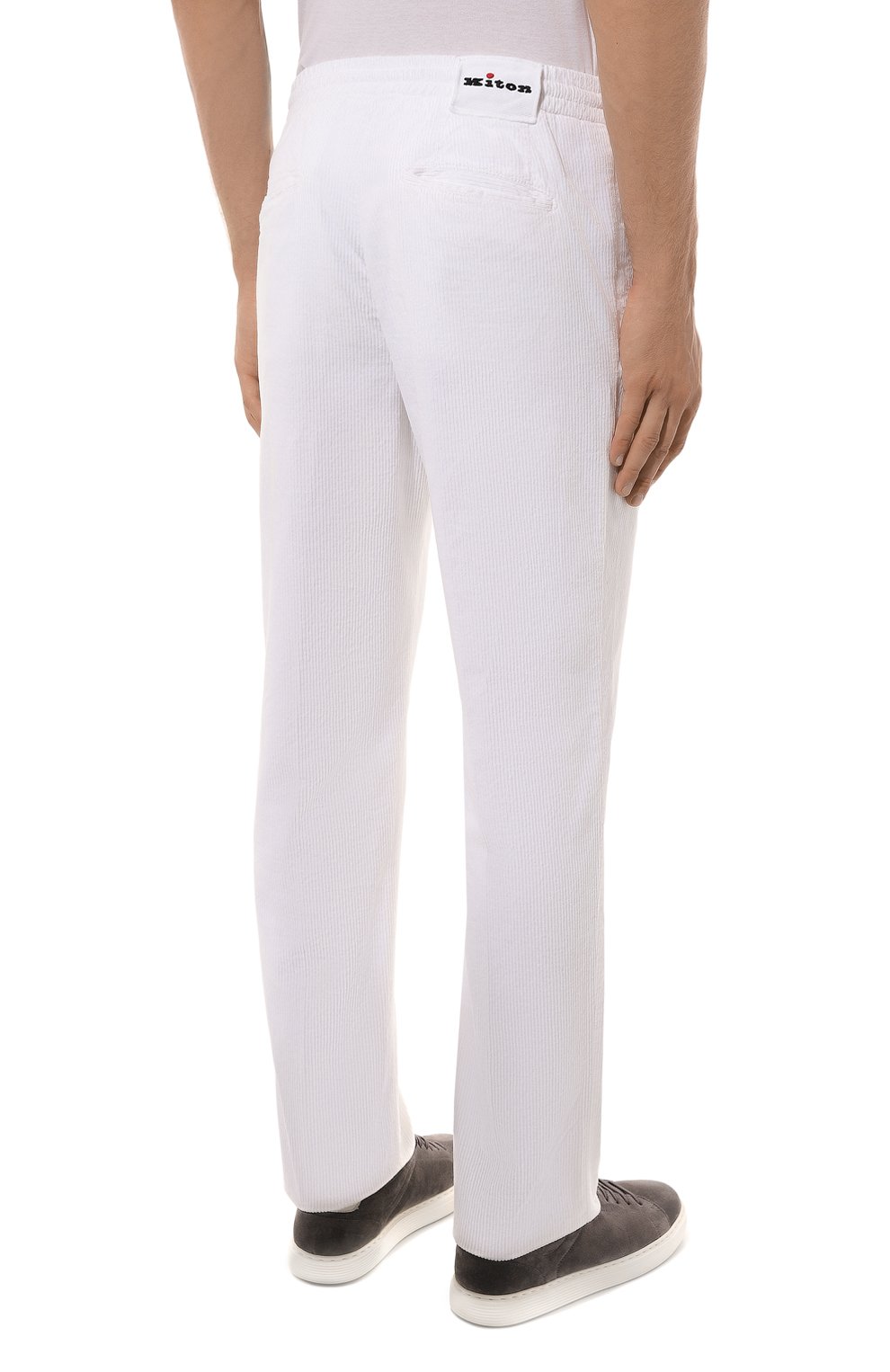 Вельветовые брюки KITON белого цвета по цене 135500 руб., арт. UPLACK0107F10, фото 4 Вельветовые брюки KITON, арт. UPLACK0107F10, фото 4