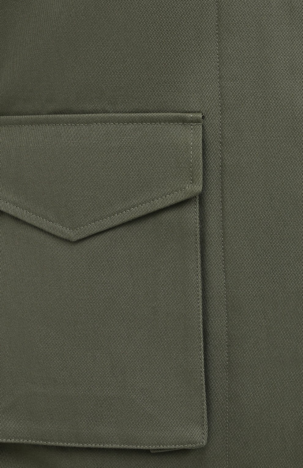 Хлопковая куртка TOTEME хаки цвета по цене 43850 руб., арт. AVIGN0N 203-103-721, фото 5 Хлопковая куртка TOTEME, арт. AVIGN0N 203-103-721, фото 5