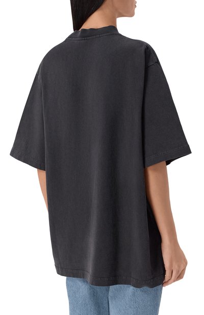Хлопковая футболка ALEXANDER WANG черного цвета по цене 28550 руб., арт. UCC3261905, фото 4 Хлопковая футболка ALEXANDER WANG, арт. UCC3261905, фото 4