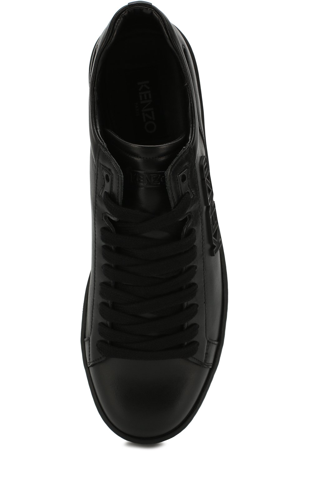 Кожаные кеды на шнуровке KENZO черного цвета по цене 28950 руб., арт. F005SN127L50, фото 5 Кожаные кеды на шнуровке KENZO, арт. F005SN127L50, фото 5
