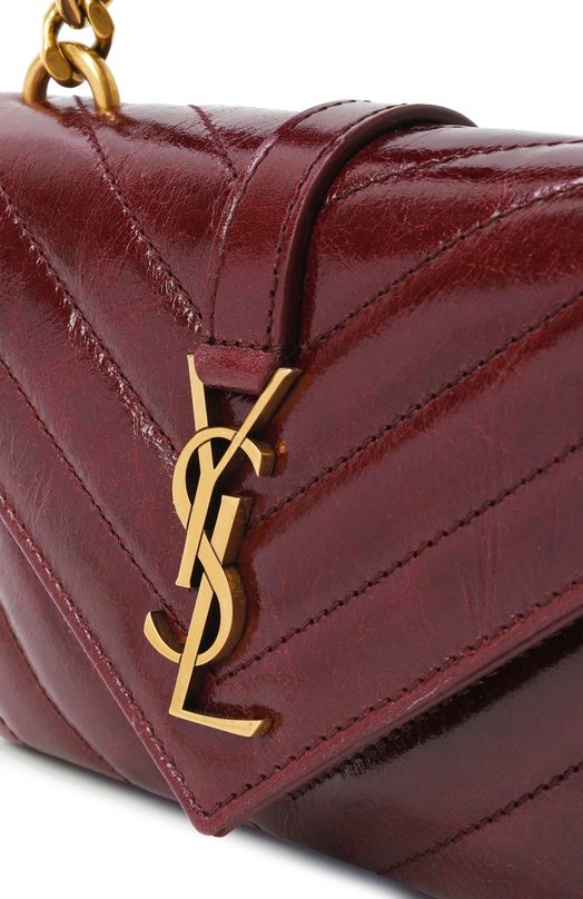 Сумка College mini Saint Laurent 779430/DZH07 Бордовый  779430/DZH07 Фото 3