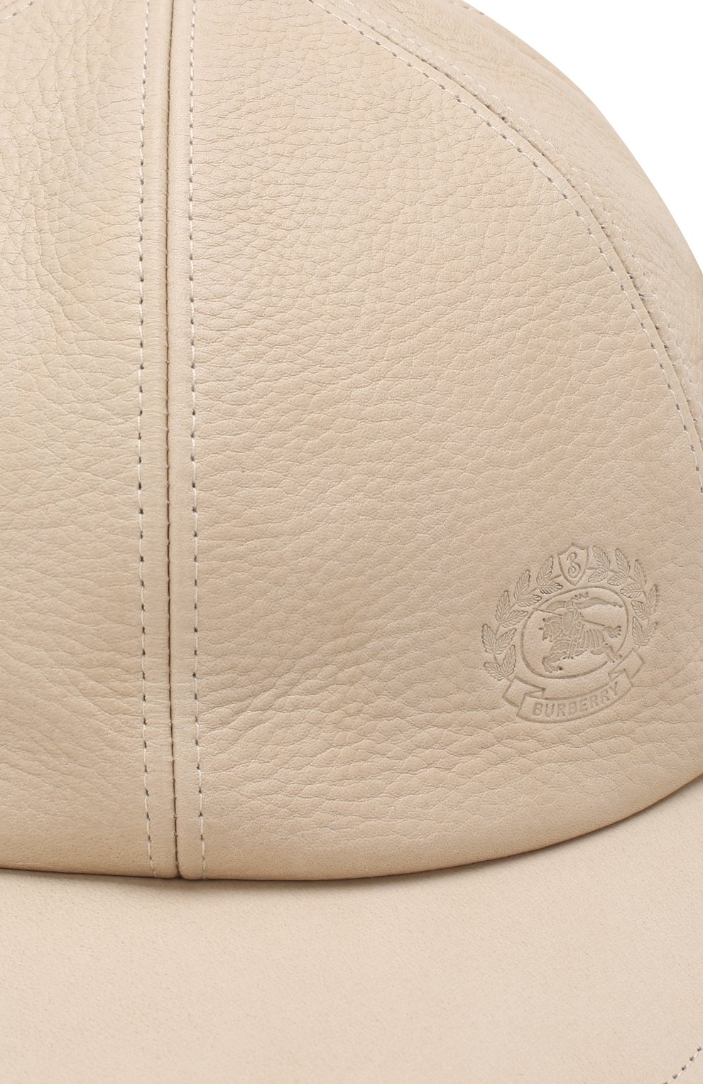 Кожаная бейсболка с отделкой из овчины BURBERRY, арт. 8005520, фото 3