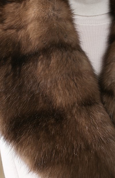 Пальто с меховой отделкой KITON, арт. D48613K05I38, фото 5