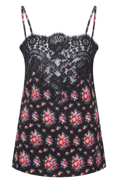 Женский топ из шелка и хлопка DOLCE & GABBANA, арт. F7BG9T/FSA78