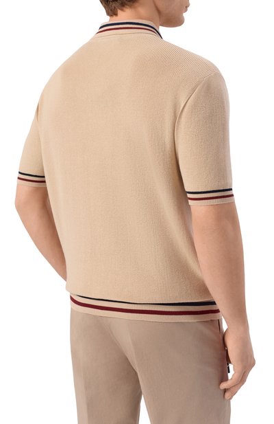 Хлопковое поло KITON бежевого цвета по цене 120500 руб., арт. UMM0737, фото 4 Хлопковое поло KITON, арт. UMM0737, фото 4