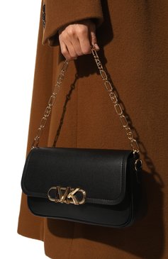 Женская сумка parker medium MICHAEL KORS COLLECTION черного цвета, арт. 30F2G7PC2L | Фото 2 (Сумки-технические: Сумки top-handle; Размер: medium; Материал: Натуральная кожа; Материал сплава: Проставлено; Нос: Не проставлено; Драгоценные камни: Проставлено)