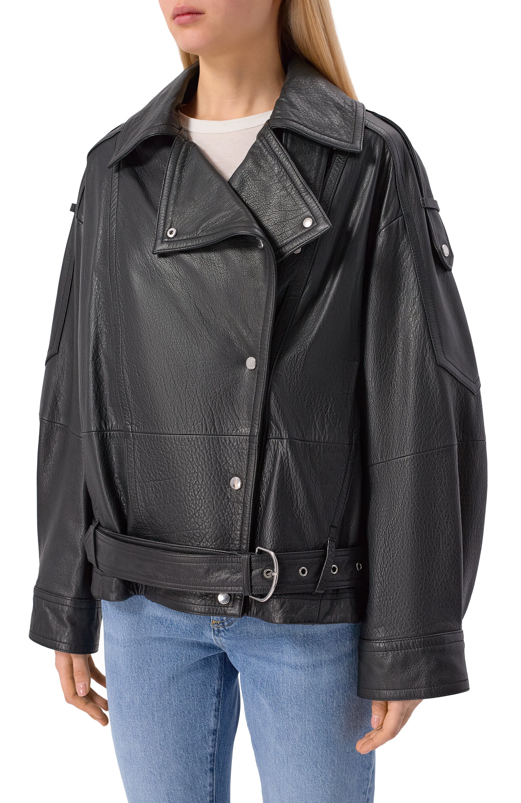 Кожаная куртка BOSS ORANGE, арт. 50552201, фото 3