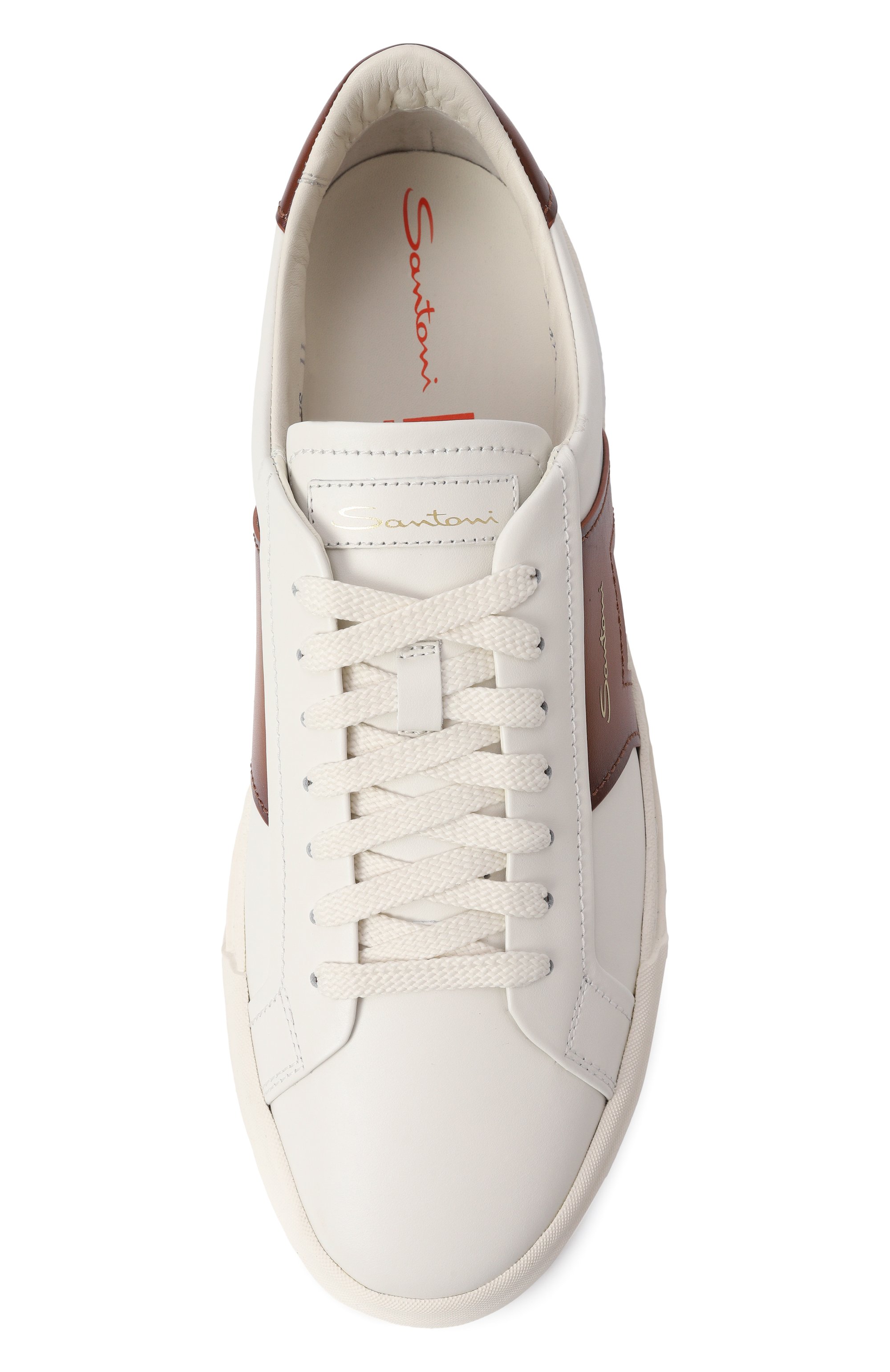 Кожаные кеды double buckle SANTONI, арт. MBGG21779PNNGXAV, фото 6