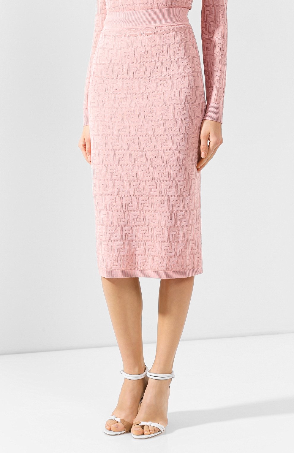 Юбка из смеси хлопка и �вискозы FENDI, арт. FZQ598 AAVG, фото 3