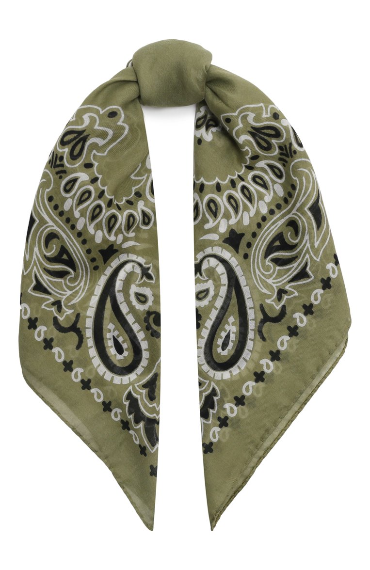 Женского хлопковая бандана DESTIN хаки цвета, арт. C0T BANDANA | Фото 1 (Нос: Не проставлено; Материал: Хлопок, Текстиль; Принт: С принтом)