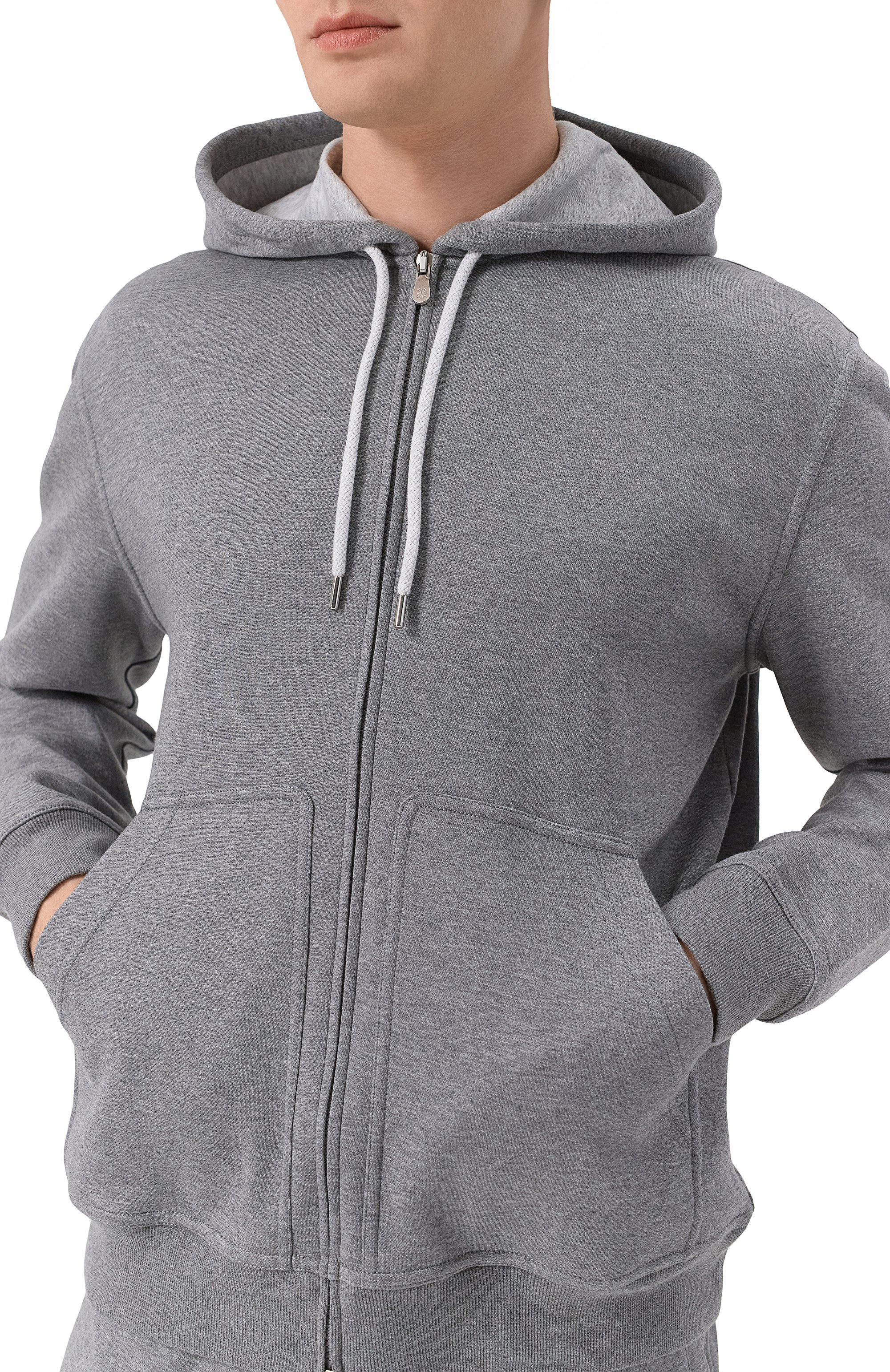 Толстовка из хлопка и кашемира BRUNELLO CUCINELLI, арт. MM8319069G, фото 5