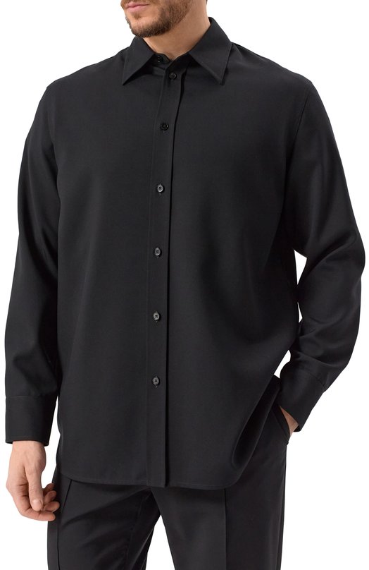 Шерстяная рубашка Jil Sander J23DL0001/J40159 Чёрный  J23DL0001/J40159 Фото 3