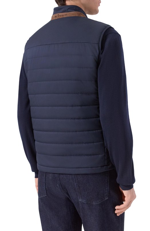 Утепленный жилет Kiton UW2195V0422H02/62-68 Синий  UW2195V0422H02/62-68 Фото 4