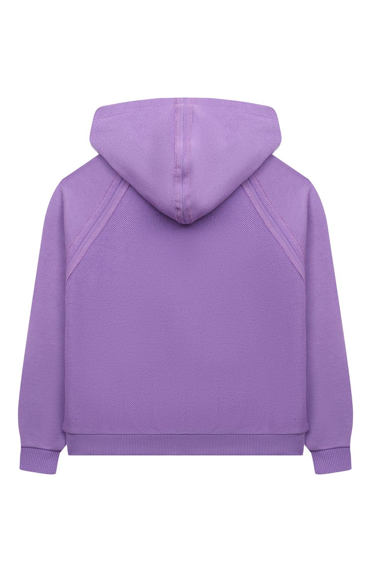Детский хлопковая толстовка MARC JACOBS (THE) сиреневого цвета, арт. W15683/6A-12A | Фото 2 (Рукава: Длинные; Материал внешний: Хлопок; Девочки Кросс-КТ: Толстовка-одежда)