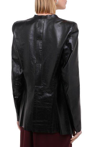 Кожаный жакет ANN DEMEULEMEESTER черного цвета по цене 199500 руб., арт. 2002-1009-P-272-099, фото 5 Кожаный жакет ANN DEMEULEMEESTER, арт. 2002-1009-P-272-099, фото 5