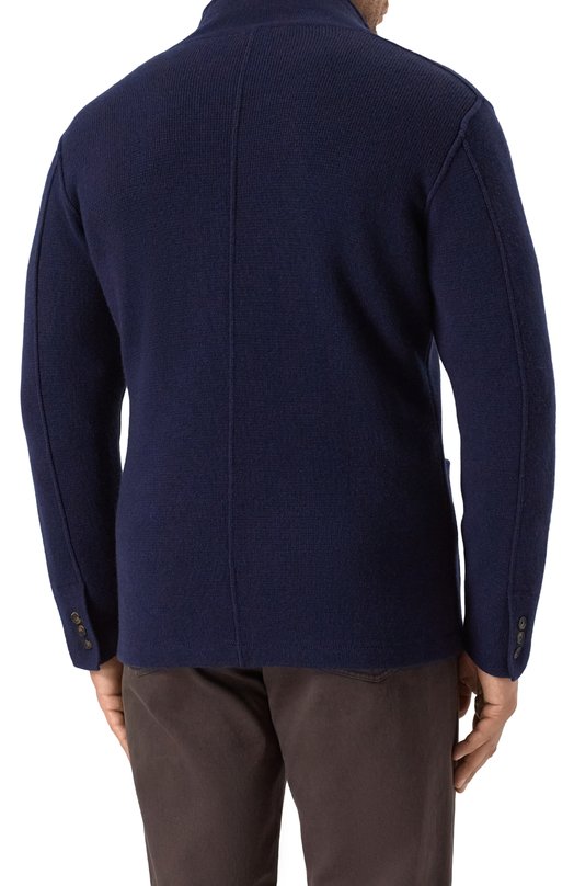 Кашемировый кардиган Kiton UMK064103 Синий  UMK064103 Фото 6
