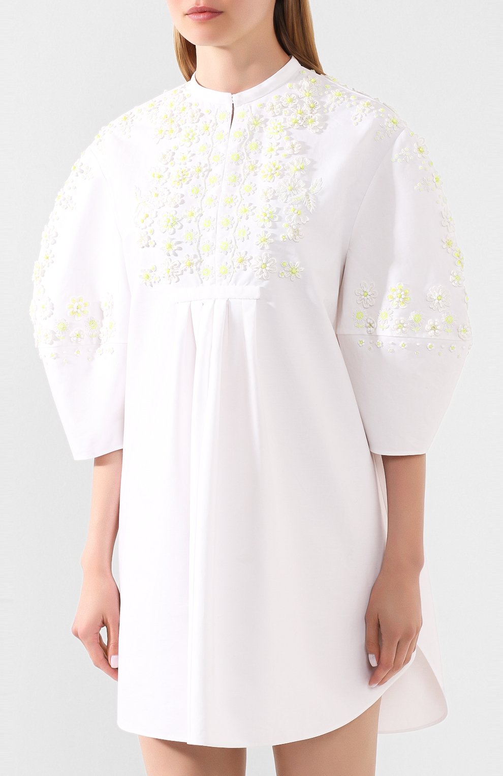 Хлопковое платье VALENTINO белого цвета по цене 514000 руб., арт. TB0VAAU94HD, фото 3 Хлопковое платье VALENTINO, арт. TB0VAAU94HD, фото 3