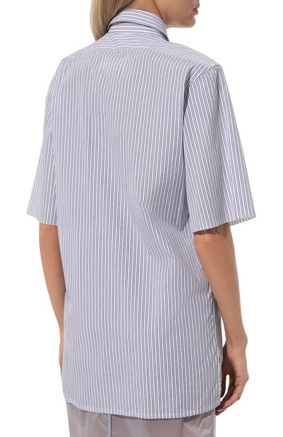 Хлопковая рубашка MAISON MARGIELA голубого цвета по цене 61550 руб., арт. S50DR0007/S78571, фото 4 Хлопковая рубашка MAISON MARGIELA, арт. S50DR0007/S78571, фото 4