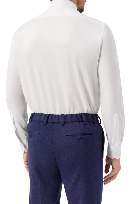 Хлопковая сорочка MVST SLIM/GABRIELLE/R0UND/1628-JERSEY (INTERL0CK) Белый  SLIM/GABRIELLE/R0UND/1628-JERSEY (INTERL0CK) Фото 4