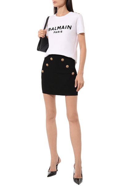 Хлопковая футболка BALMAIN, арт. YF1EF005BB37, фото 2