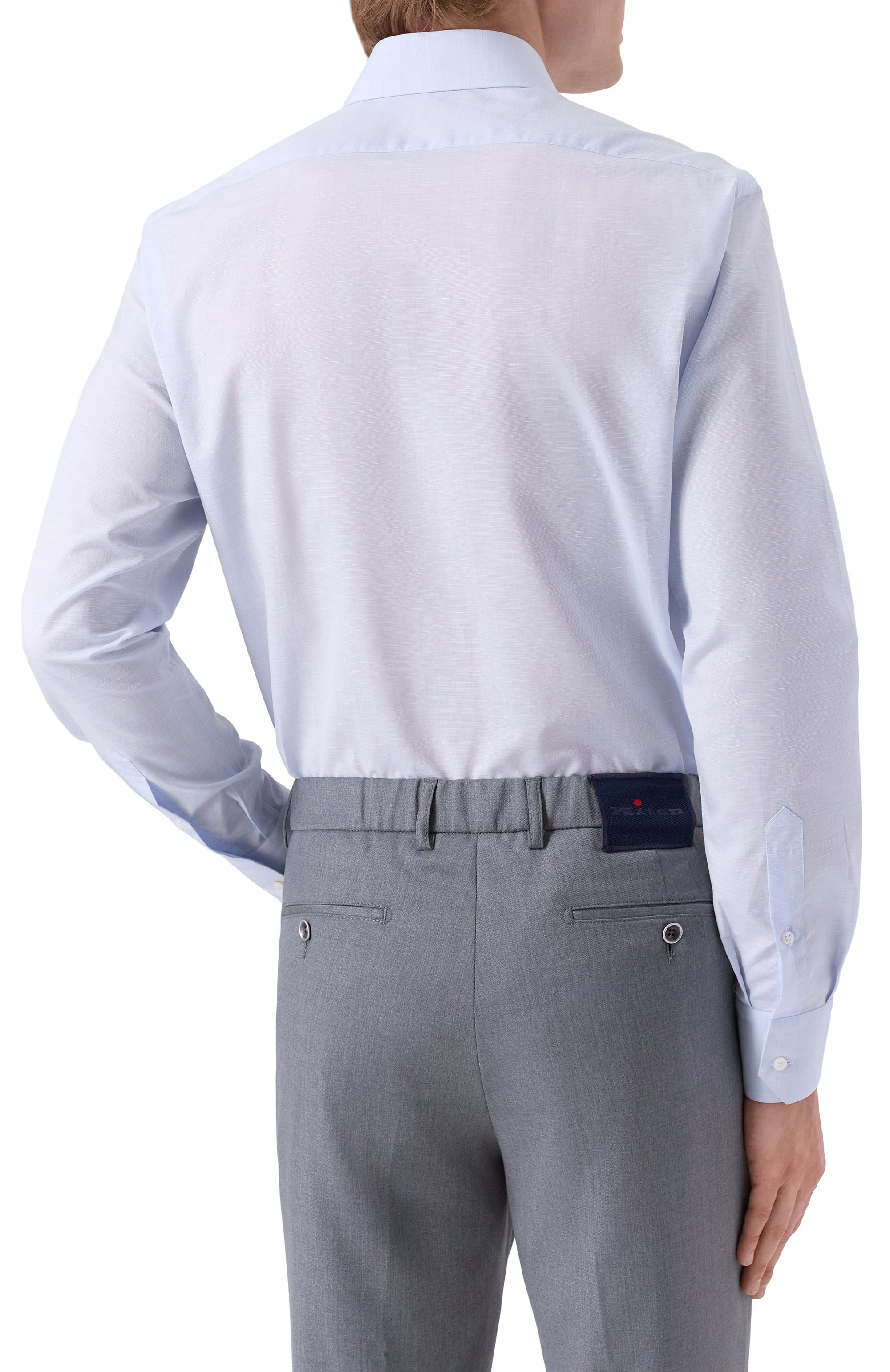 Сорочка из хлопка и льна ZILLI светло-голубого цвета по цене 117500 руб., арт. F0RC01M010204270U, фото 4 Сорочка из хлопка и льна ZILLI, арт. F0RC01M010204270U, фото 4