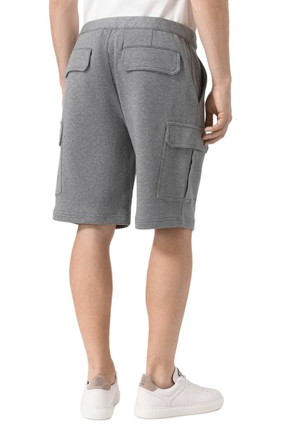 Шорты из хлопка и кашемира BRUNELLO CUCINELLI, арт. MM8313222G, фото 4