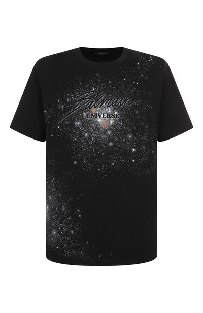 Мужская хлопковая футболка BALMAIN, арт. EH0EG010/GE77