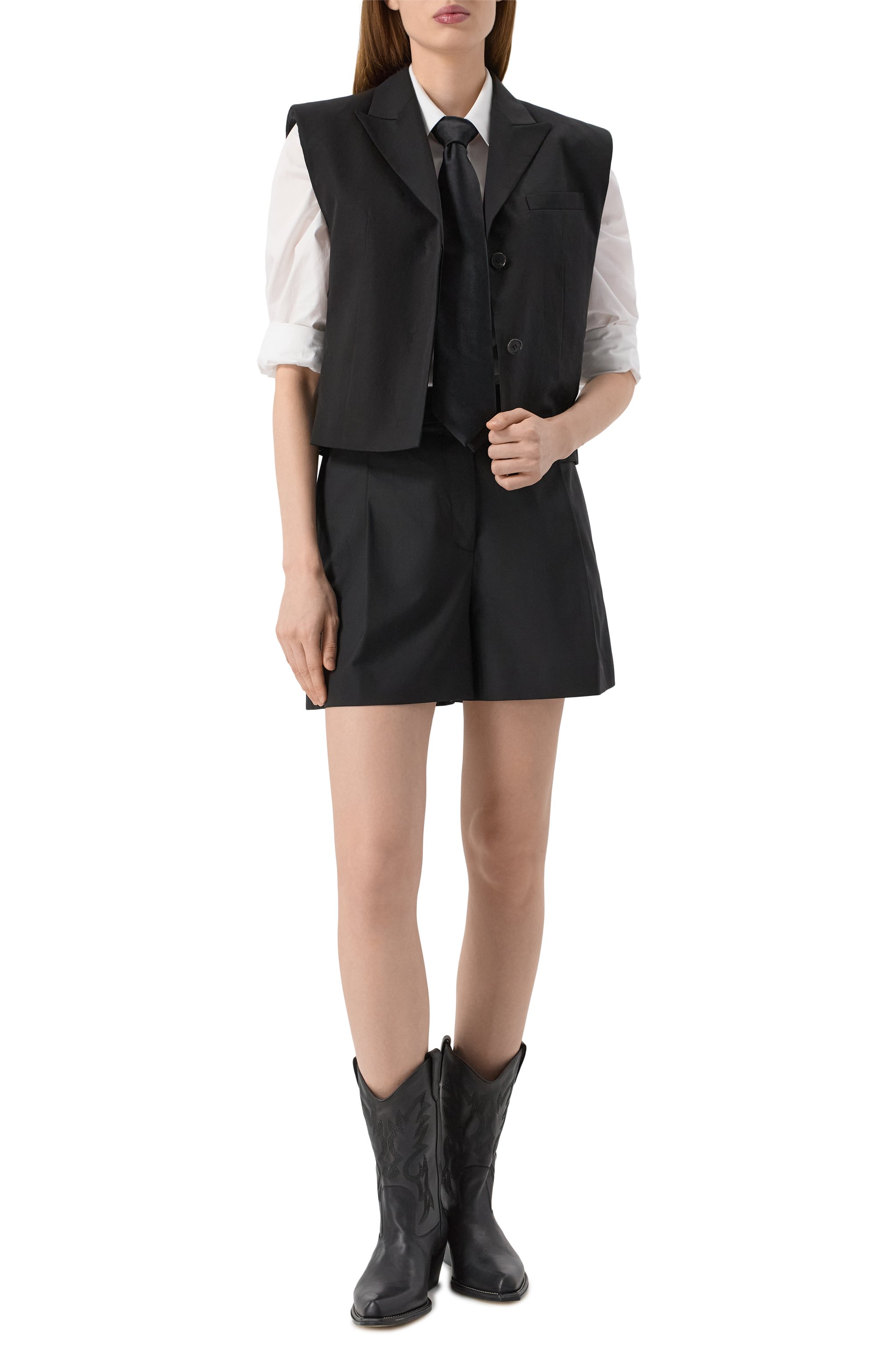 Хлопковый жилет JUUN.J черного цвета по цене 76100 руб., арт. JW5511W50, фото 2 Хлопковый жилет JUUN.J, арт. JW5511W50, фото 2