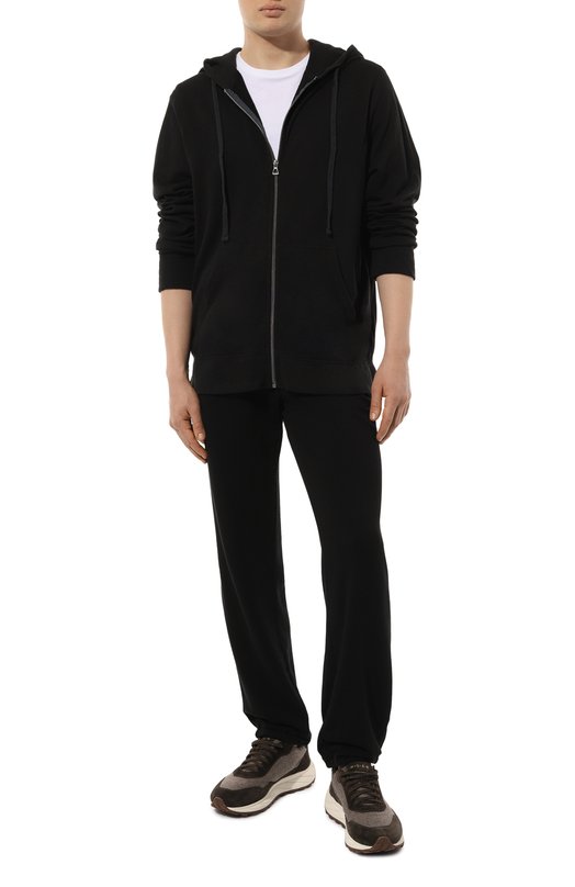 Хлопковая толстовка James Perse MXA2130 Чёрный  MXA2130 Фото 2