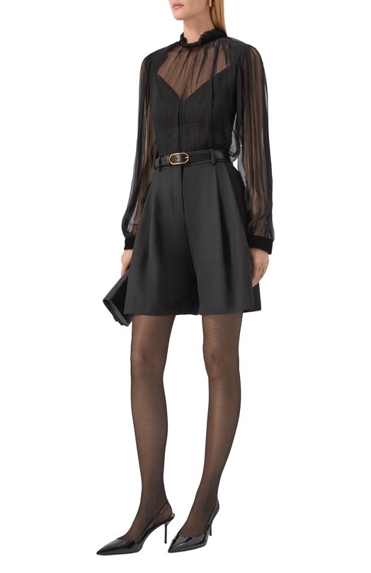 Шерстяные шорты Nina Ricci 25ACPA010/WV0324 Чёрный  25ACPA010/WV0324 Фото 2