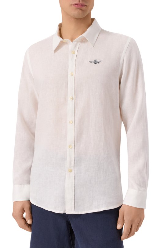 Льняная рубашка Aeronautica Militare CA1239CT3089 Белый  CA1239CT3089 Фото 3