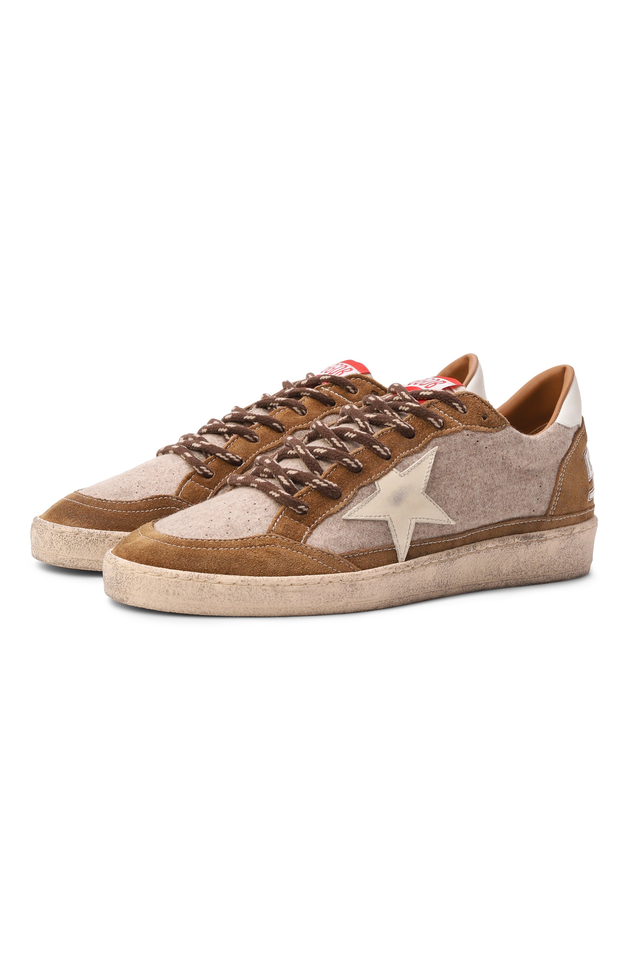 Комбинированные кеды ball star GOLDEN GOOSE DELUXE BRAND, арт. GMF00117.F007947, фото 1