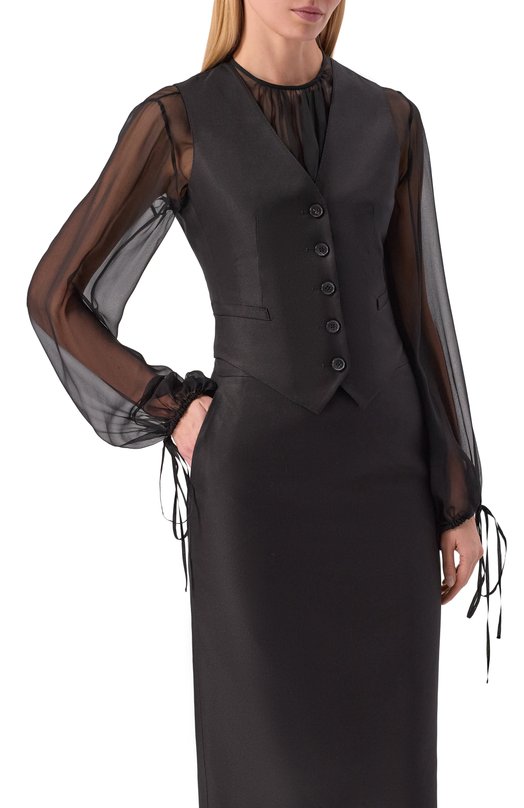 Шелковый жилет MVST M25.1PW.J003/ZEGNA Чёрный  M25.1PW.J003/ZEGNA Фото 3