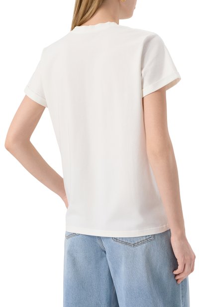 Хлопковая футболка SEVEN LAB белого цвета по цене 8190 руб., арт. CTR1.01.100.576.08121, фото 4 Хлопковая футболка SEVEN LAB, арт. CTR1.01.100.576.08121, фото 4