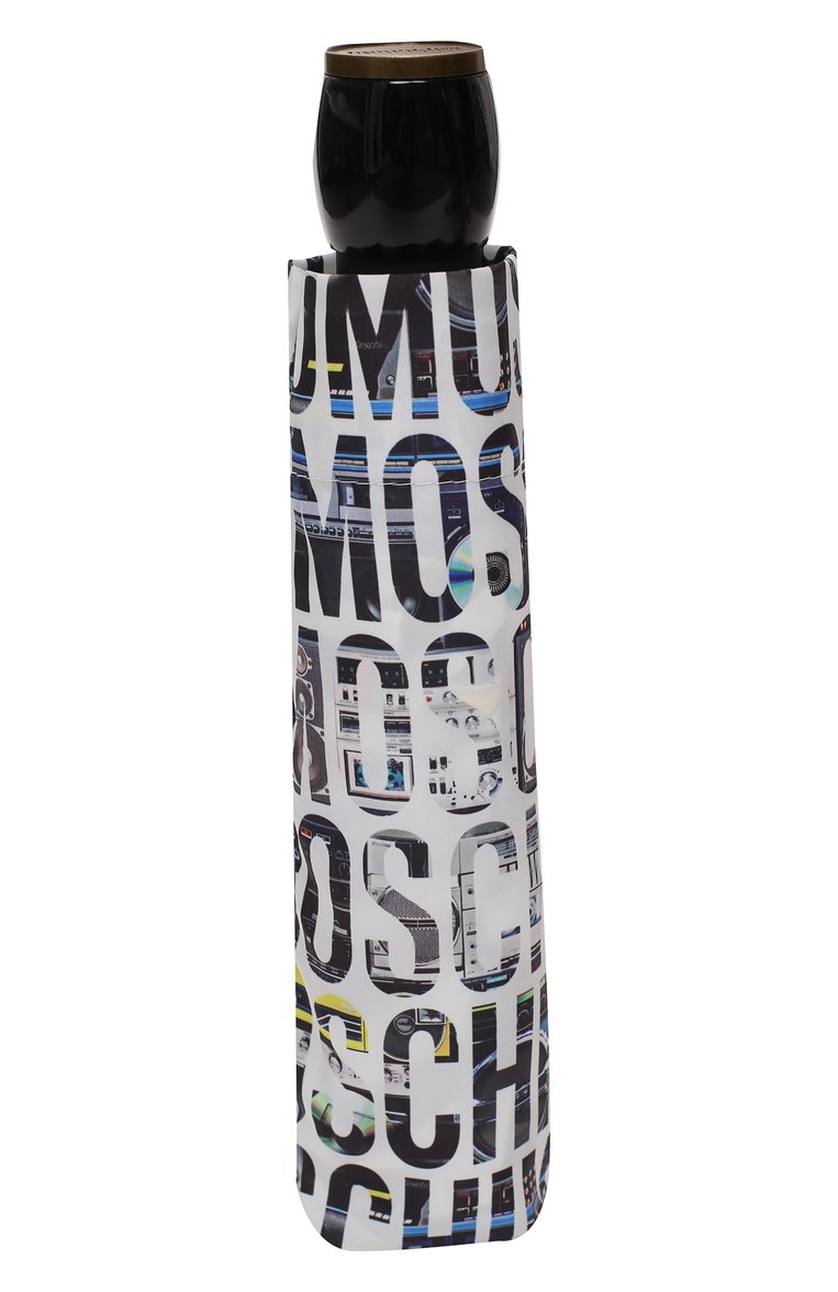 Женский складной зонт MOSCHINO белого цвета, арт. 8600-0PENCL0SE | Фото 4 (Материал: Металл, Текстиль, Синтетический материал; Нос: Не проставлено)