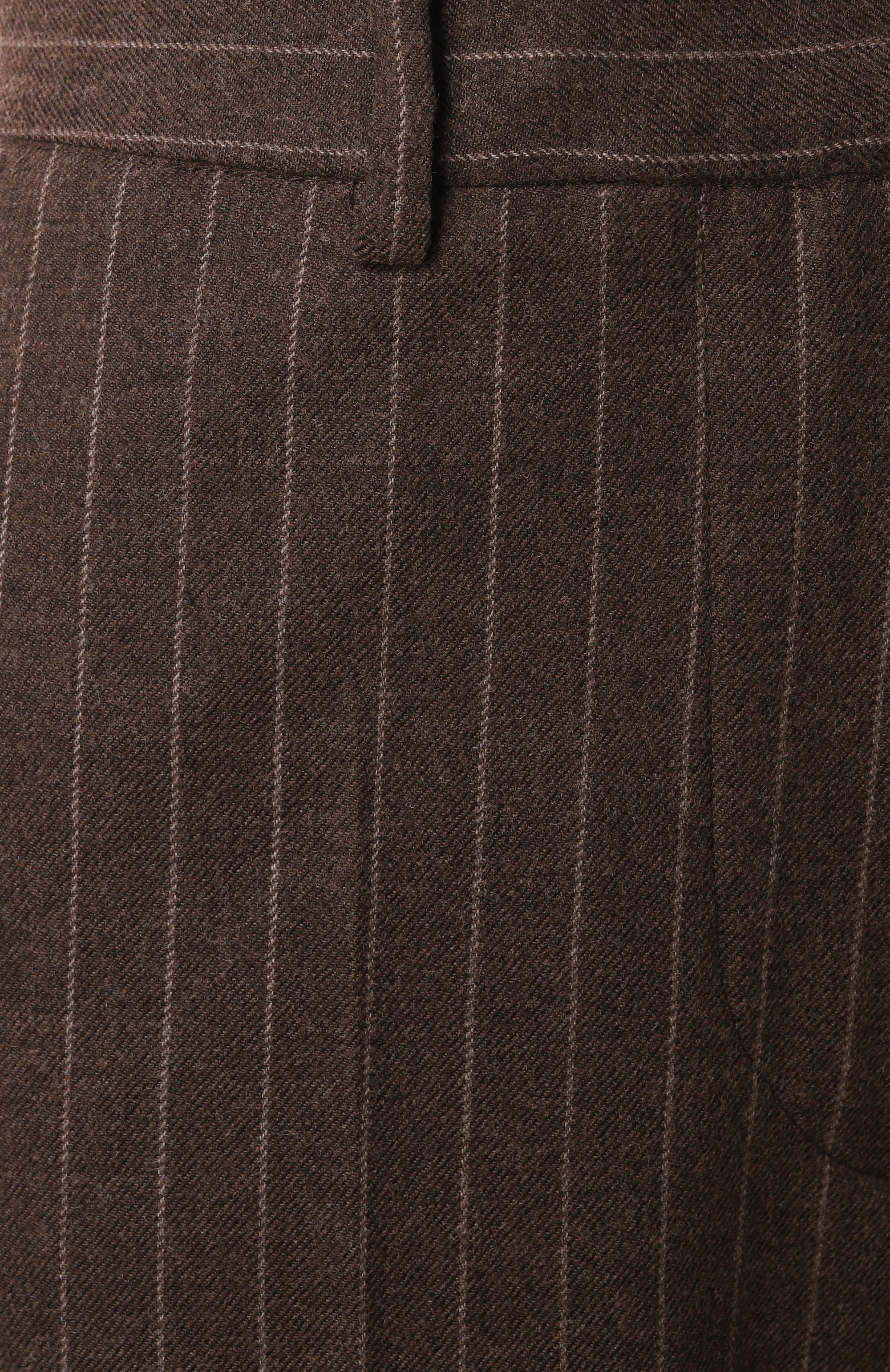 Шерстяные брюки KITON темно-коричневого цвета по цене 124000 руб., арт. D48109K0548E01, фото 6 Шерстяные брюки KITON, арт. D48109K0548E01, фото 6