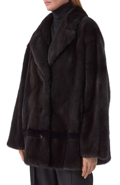 Шуба из норки KITON коричневого цвета по цене 2180000 руб., арт. D62689K0538F, фото 3 Шуба из норки KITON, арт. D62689K0538F, фото 3
