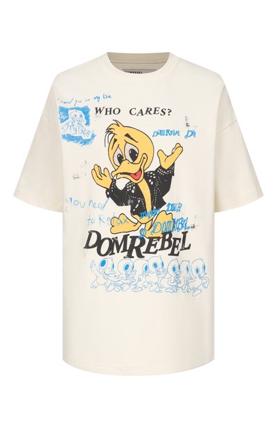 Женская хлопковая футболка DOMREBEL, арт. WH0 CARES/T-SHIRT