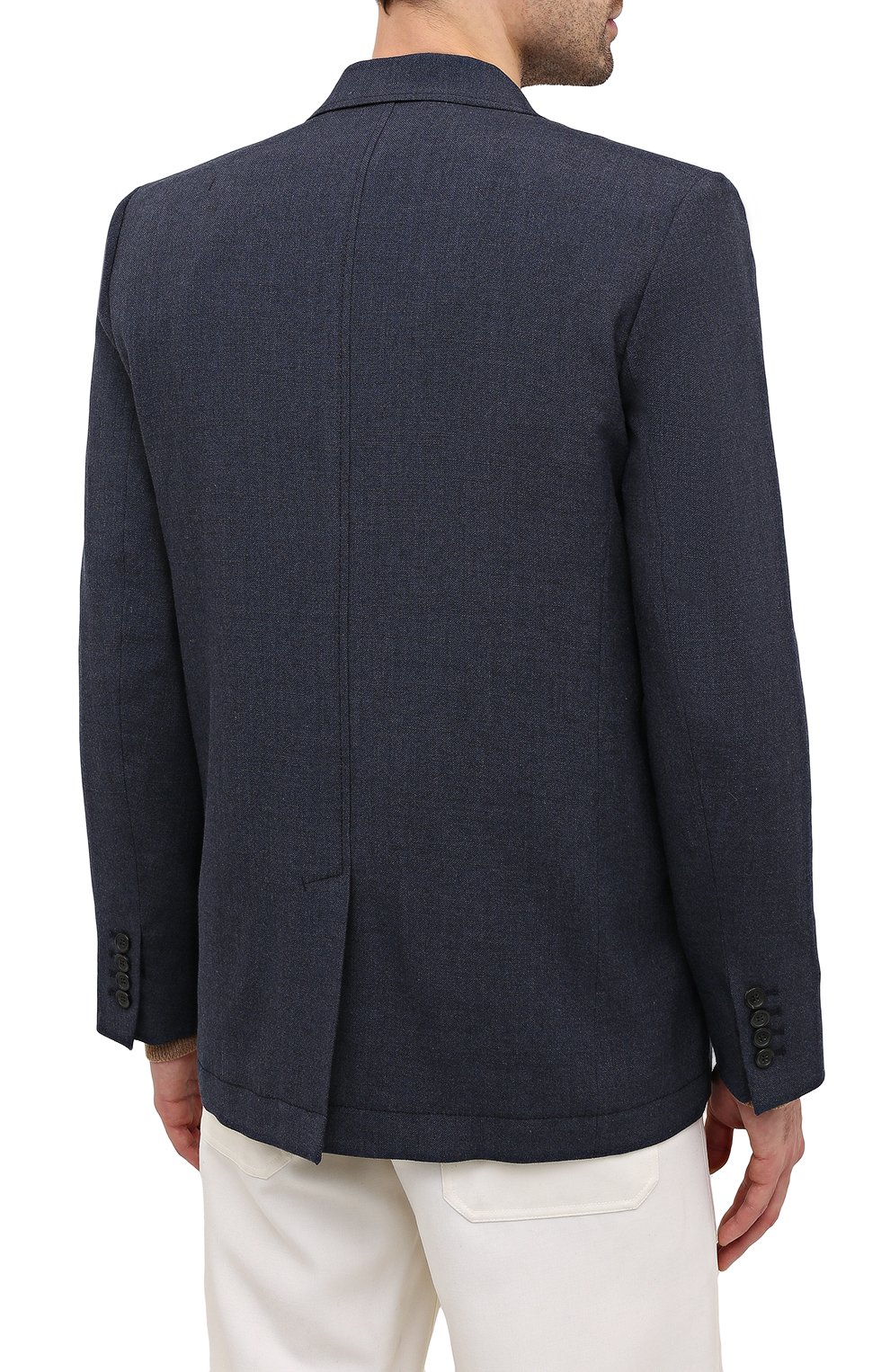 Пиджак из шерсти и вискозы JACQUEMUS синего цвета по цене 81800 руб., арт. 206JA01/120390, фото 4 Пиджак из шерсти и вискозы JACQUEMUS, арт. 206JA01/120390, фото 4