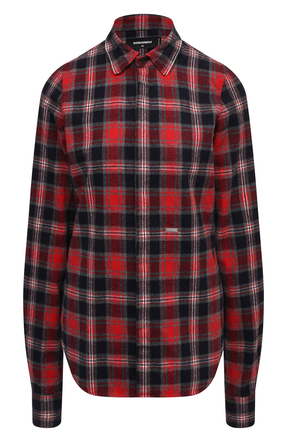 Хлопковая рубашка DSQUARED2 разноцветного цвета по цене 58400 руб., арт. S72DL0655/S53167, фото 1 Хлопковая рубашка DSQUARED2, арт. S72DL0655/S53167, фото 1
