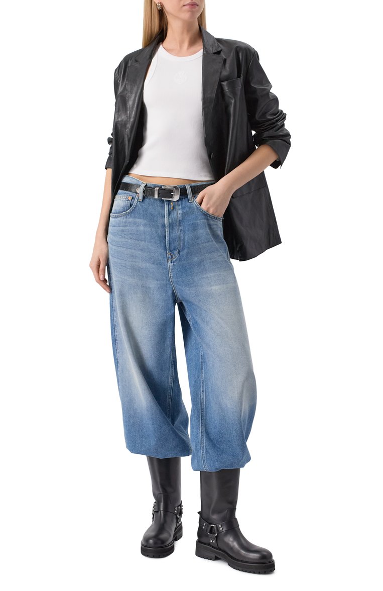 Женская хлопковая майка THE KOOPLES белого цвета, арт. FDEB30041K | Фото 2 (Автоматизация состава: Проставлено; Длина (для топов): Стандартные; Материал внешний: Хлопок; Автоматизация ТО: Проставлено; Рукава: Без рукавов; Стили: Кэжуэл)