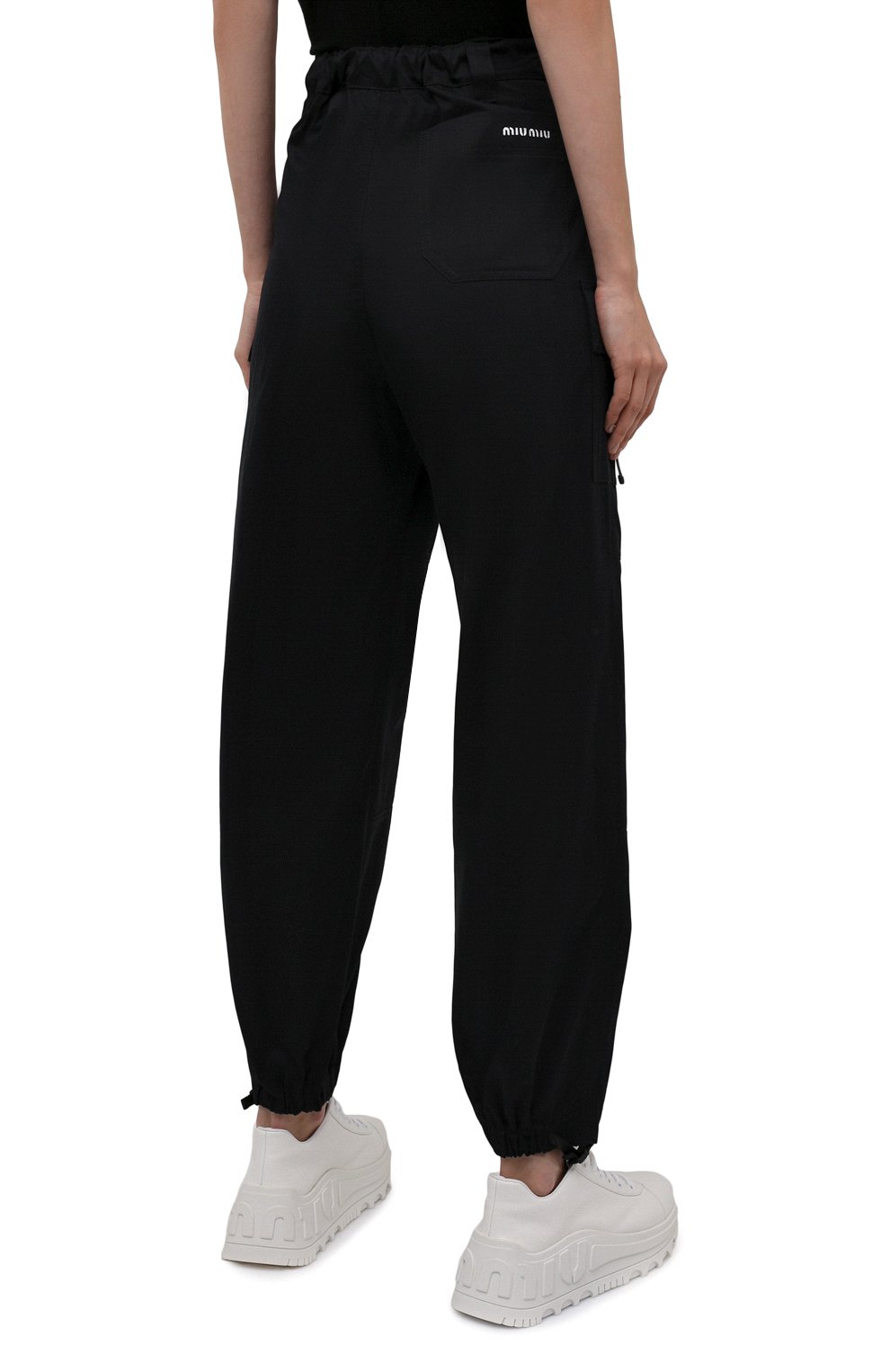 Хлопковые джоггеры MIU MIU, арт. MP1480-1ZHA-F0002, фото 4