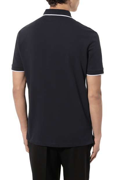 Хлопковое поло HUGO темно-синего цвета по цене 14950 руб., арт. 50490775, фото 4 Хлопковое поло HUGO, арт. 50490775, фото 4