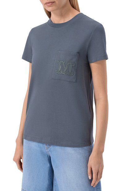 Хлопковая футболка MAX MARA, арт. PAPAIA, фото 3