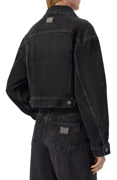 Джинсовая куртка DOLCE & GABBANA черного цвета по цене 171500 руб., арт. F9U63D/G8PQ8, фото 4 Джинсовая куртка DOLCE & GABBANA, арт. F9U63D/G8PQ8, фото 4