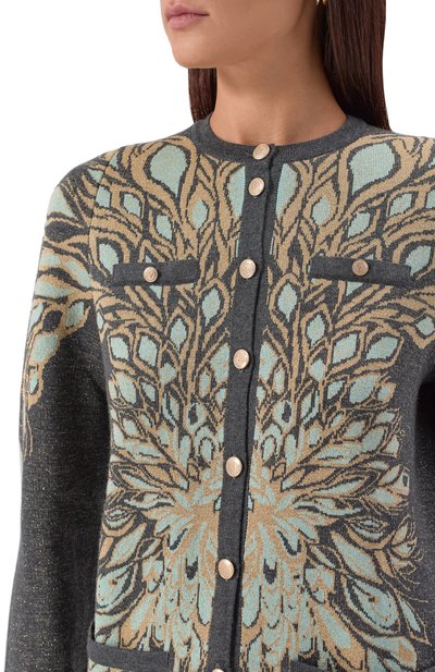 Кардиган из шелка и кашемира FREEAGE серого цвета по цене 89100 руб., арт. W26.JK125M.6039.502, фото 5 Кардиган из шелка и кашемира FREEAGE, арт. W26.JK125M.6039.502, фото 5